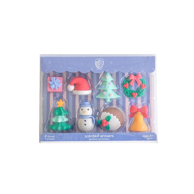Christmas Scented Erasers Set of 8