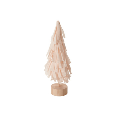 Handmade Streamer Tree Light Pink 22cm