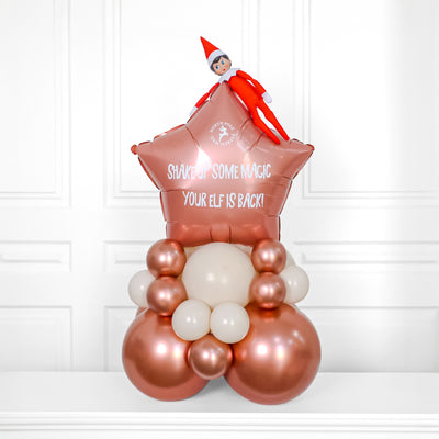 Elf Arrival Balloon Stand Shake up the magic your Elf is back (Elf not included)