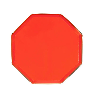 Red Side Plates Set of 8