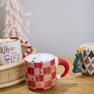 Sleigh All Day Hand Painted Ceramic Mug