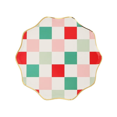 Multi Check Side Plates Set of 8