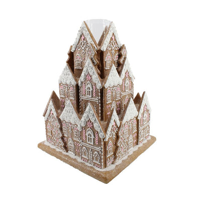 Gingerbread Village with Candle Holder