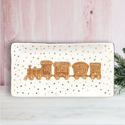 Gingerbread Train Porcelain Platter 40cm