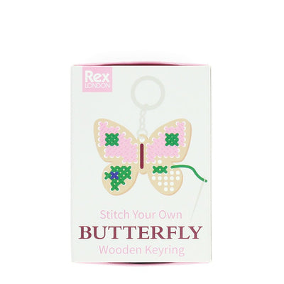 Stitch Your Own Wooden Keyring Butterfly