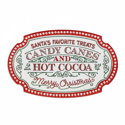 Candy Canes & Hot Cocoa Sign 62x38cm