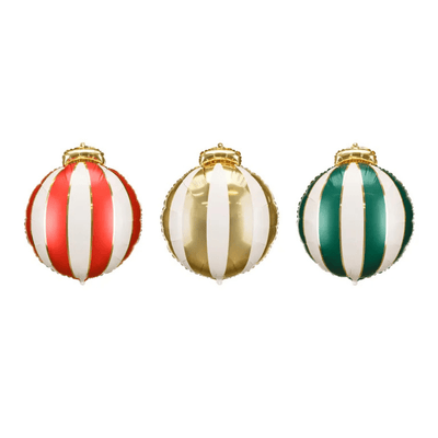 Christmas Baubles Foil Balloons Set of 3