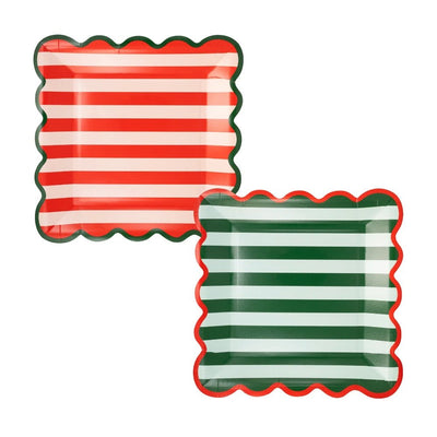 Joy Striped Plates Set of 8