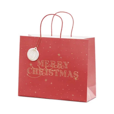 Merry Christmas Gift Bag Deep Red