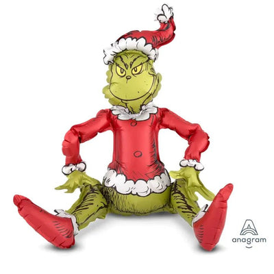 Santa Grinch Sitter Foil Balloon