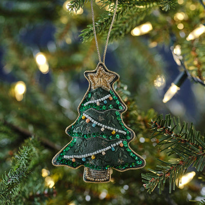 Beaded Christmas Tree Decoration