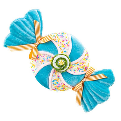 Blue Candy Swirl Wrapper Decoration 35cm
