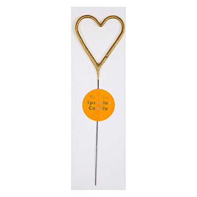 Sparkler Candle Heart Gold