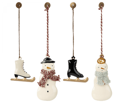 Winter Wonderland Metal Ornament Set of 4