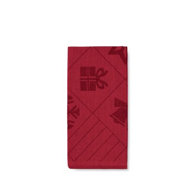 Natale Cotton jacquard-weaved Napkin 4 pcs. red