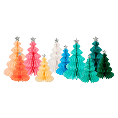 Rainbow Forest Honeycomb Decorations Set of 10