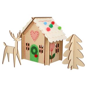 Gingerbread House Kit Wooden Embroidery