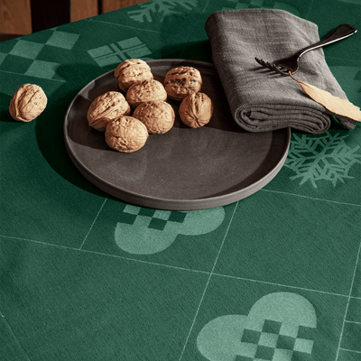 Natale Damask tablecloth 150x270 cm/ green