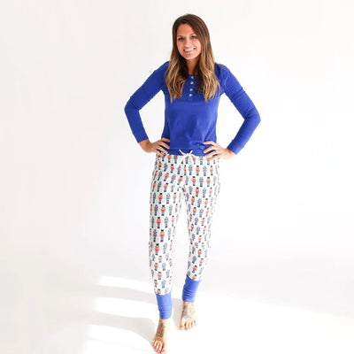 Festive Nutcracker Women's 2pc Henley Pajama