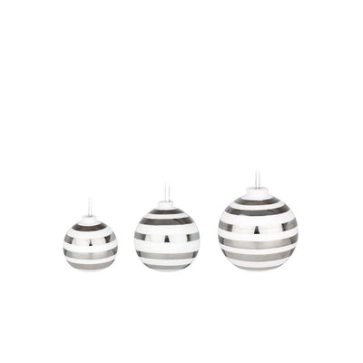 Omaggio Christmas baubles silver 3 pcs