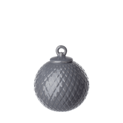 Rhombe Decoration Bauble Ø7 cm dark grey porcelain