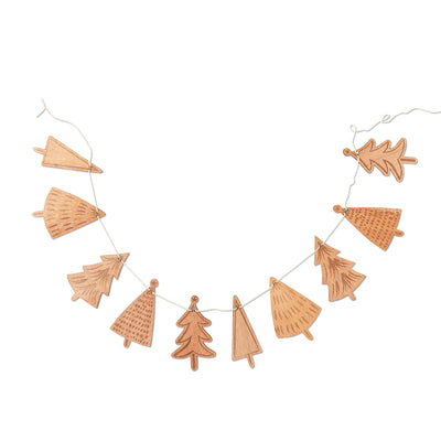 Cozy Lodge Wood Tree Banner