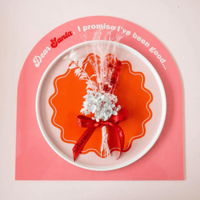 Christmas Acrylic Charger Plate 'Dear Santa'