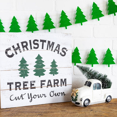 Felt Christmas Tree Banner