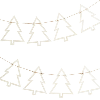 Wooden Christmas Tree Bunting