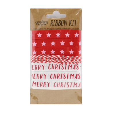 Merry Christmas and Star Ribbon Kit