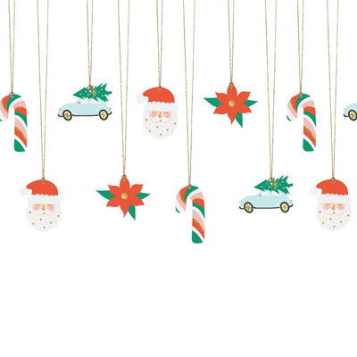 Gift tags Santa Set of 12
