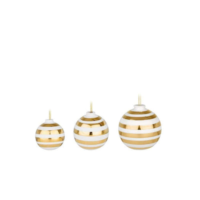 Omaggio Christmas baubles gold 3 pcs