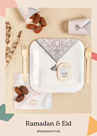 BoxFetti's Ramadan and Eid exclusive tableware collection by Emirati Artist Mariam Abbas
