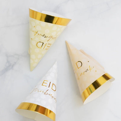 Eid Mubarak Celebration Party Hats Set of 12