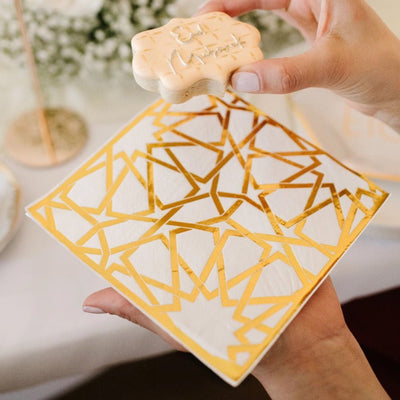 A Moment in Time Geometric Napkins Set of 25