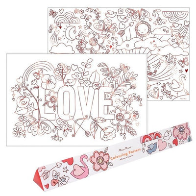 Valentine Colouring Posters Sef of 2