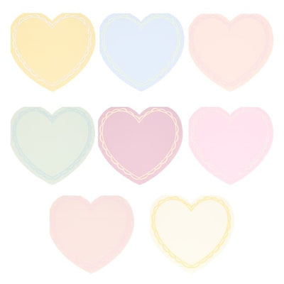 Pastel Heart Napkins Large Set of 16