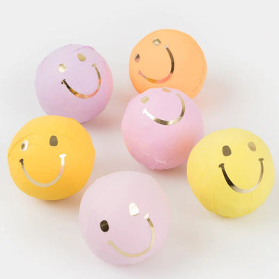 Happy Face Icons Surprise Balls Set of 6