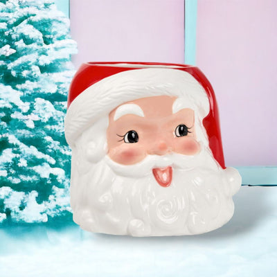 Jolly Santa Head Ceramic Planter