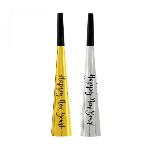 New Years Horns Gold, Silver & Black Set of 24