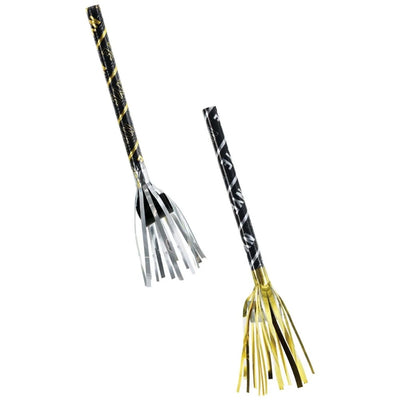 Metallic Fringed Extended Blowouts Set of 8