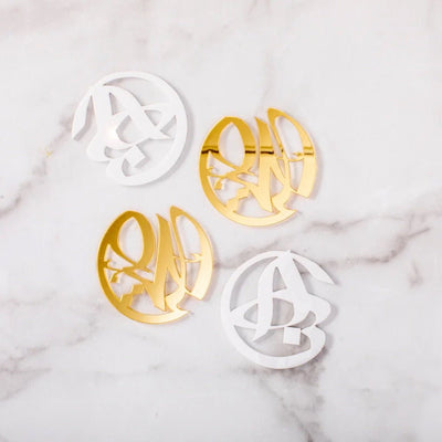 Acrylic 'Health & Happiness' Arabic Calligraphy Coasters Set of 4