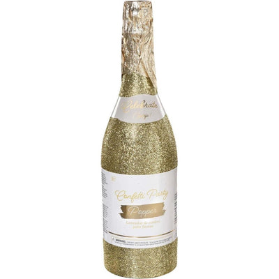 Golden Bottle Party Glitter Popper 30cm