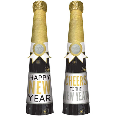 Champagne Bottle New Year Crackers Set of 8