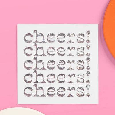 Cheers Shimmer Napkins Set of 50