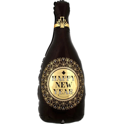 New Year Champagne Bottle SuperShape Foil Balloon 91cm