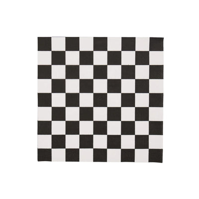 Black & White Signature Checkered Napkins Large Set of 20
