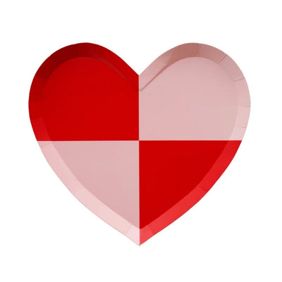 Check Mate Heart Shaped Plates Set of 8