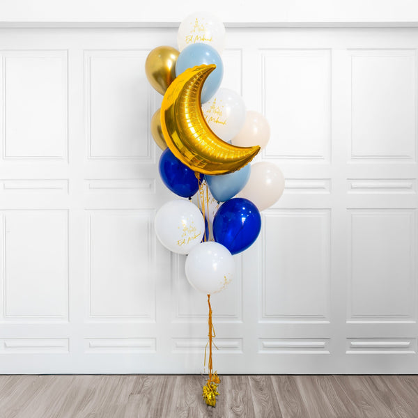 Eid Mubarak Crescent Moon Balloon Bouquet
