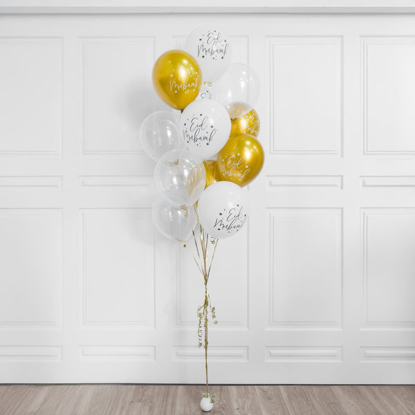 Eid Mubarak Balloon Bouquet Gold